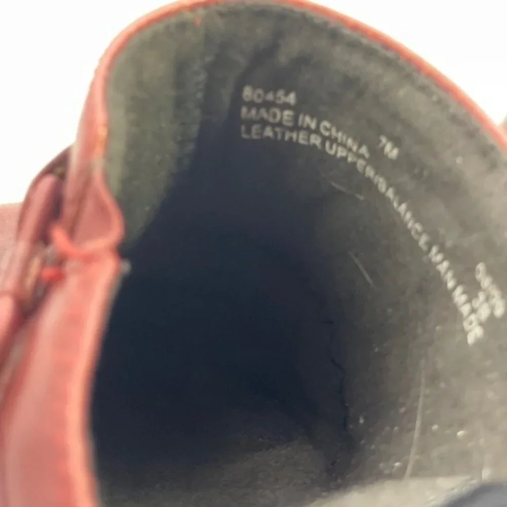 Clarks Leather Clogs Burgundy  Red SlipOn Comfort OrthoLite Footbed Women Size 7 - Picture 5 of 9